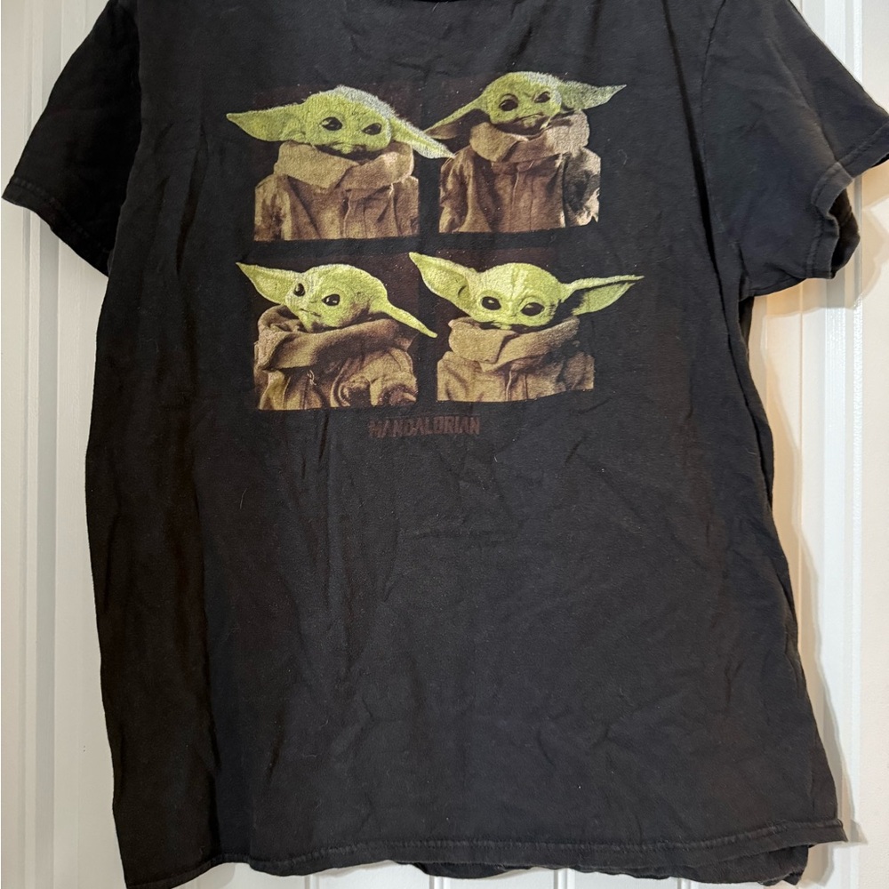 Star Wars Black and Green Grogu Short Sleeve Tee